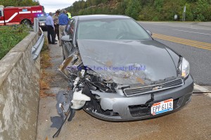 No injuries were reported as the result of a two vehicle accident Thursday afternoon at the intersection of the AA Highway and Montgomery Road (Ky. Rt. 3311) at Garrison. - Dennis Brown Photo