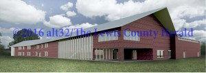 A rendering of how the new facility for Central Elementary will look when completed. The two story facility will be located behind the present location of the school building. - alt32